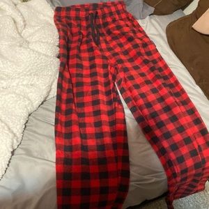 Red and black PJ pants